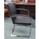 Used Black Faux Leather and Chrome Guest Chair 