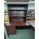 Used L-Shaped Desk with Bookcase Hutch