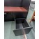 Used Cherry and Black L-Shaped Reception Desk