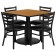 Square 36" Natural Laminate Table W/4 Chairs
