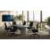 OfficeSource Starlight High Back Luxe Task Chair with Black Frame and Seat Slider