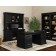 Willow Lane 68″ W Double Pedestal Desk by Martin, Ebony Black