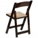 Set of 2- HERCULES Series Fruitwood Wood Folding Chair with Vinyl Padded Seat