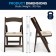 Set of 2- HERCULES Series Fruitwood Wood Folding Chair with Vinyl Padded Seat