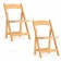 Set of 2 - HERCULES Natural Wood Folding Chair