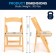 Set of 2 - HERCULES Natural Wood Folding Chair