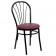 HERCULES Series Fan Back Metal Chair - Burgundy Vinyl Seat 