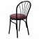 HERCULES Series Fan Back Metal Chair - Burgundy Vinyl Seat 