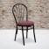 HERCULES Series Fan Back Metal Chair - Burgundy Vinyl Seat 