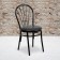 HERCULES Series Fan Back Metal Chair - Black Vinyl Seat 