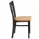 HERCULES Series Black ''X'' Back Metal Restaurant Chair - Natural Wood Seat