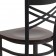 HERCULES Series Black ''X'' Back Metal Restaurant Chair - Walnut Wood Seat 