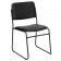 HERCULES Series 500 lb. Capacity High Density Black Fabric Stacking Chair with Sled Base