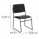 HERCULES Series 500 lb. Capacity High Density Black Fabric Stacking Chair with Sled Base