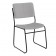 HERCULES Series 500 lb. Capacity High Density Gray Fabric Stacking Chair with Sled Base