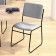 HERCULES Series 500 lb. Capacity High Density Gray Fabric Stacking Chair with Sled Base
