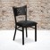 HERCULES Series Black Coffee Back Metal Restaurant Chair - Black Vinyl Seat