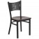 HERCULES Series Black Coffee Back Metal Restaurant Chair - Walnut Wood Seat 