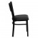 HERCULES Series Black Grid Back Metal Restaurant Chair - Black Vinyl Seat 