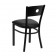 HERCULES Series Black Circle Back Metal Restaurant Chair - Black Vinyl Seat 