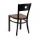 HERCULES Series Black Circle Back Metal Restaurant Chair - Cherry Wood Seat
