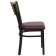HERCULES Series Black Slat Back Metal Restaurant Chair - Natural Wood Back, Burgundy Vinyl Seat
