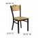 HERCULES Series Black Slat Back Metal Restaurant Chair - Natural Wood Back & Seat