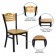 HERCULES Series Black Slat Back Metal Restaurant Chair - Natural Wood Back & Seat