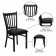 HERCULES Series Black Vertical Back Metal Restaurant Chair - Black Vinyl Seat