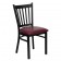 HERCULES Series Black Vertical Back Metal Restaurant Chair - Burgundy Vinyl Seat 