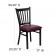HERCULES Series Black Vertical Back Metal Restaurant Chair - Burgundy Vinyl Seat 