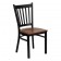 HERCULES Series Black Vertical Back Metal Restaurant Chair - Cherry Wood Seat