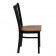 HERCULES Series Black Vertical Back Metal Restaurant Chair - Cherry Wood Seat