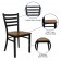 HERCULES Series Black Ladder Back Metal Restaurant Chair - Cherry Wood Seat 