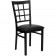 HERCULES Series Black Window Back Metal Restaurant Chair - Black Vinyl Seat