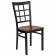 HERCULES Series Black Window Back Metal Restaurant Chair - Cherry Wood Seat