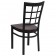 HERCULES Series Black Window Back Metal Restaurant Chair - Mahogany Wood Seat 