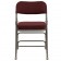 HERCULES Series Premium Curved Triple Braced & Double Hinged Burgundy Fabric Upholstered Metal Folding Chair