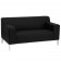 HERCULES Definity Series Contemporary Black LeatherSoft Loveseat