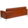 HERCULES Lacey Series Contemporary Cognac LeatherSoft Sofa with Stainless Steel Frame