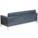 HERCULES Lacey Series Contemporary Gray LeatherSoft Sofa with Stainless Steel Frame