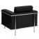 HERCULES Lesley Series Contemporary Black LeatherSoft Chair with Encasing Frame