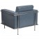 HERCULES Lesley Series Contemporary Gray LeatherSoft Chair with Encasing Frame
