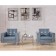 HERCULES Lesley Series Contemporary Gray LeatherSoft Chair with Encasing Frame