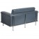 HERCULES Lesley Series Contemporary Gray LeatherSoft Loveseat with Encasing Frame