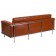 HERCULES Lesley Series Contemporary Cognac LeatherSoft Sofa with Encasing Frame 