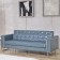HERCULES Lesley Series Contemporary Gray LeatherSoft Sofa with Encasing Frame