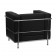 HERCULES Regal Series Contemporary Black LeatherSoft Chair with Encasing Frame
