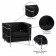 HERCULES Regal Series Contemporary Black LeatherSoft Chair with Encasing Frame