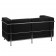 HERCULES Regal Series Contemporary Black LeatherSoft Loveseat with Encasing Frame